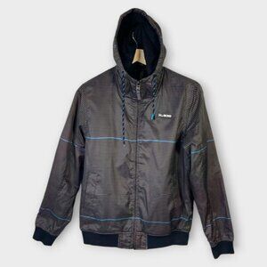Billabong Men's Black and Blue Hooded Jacket